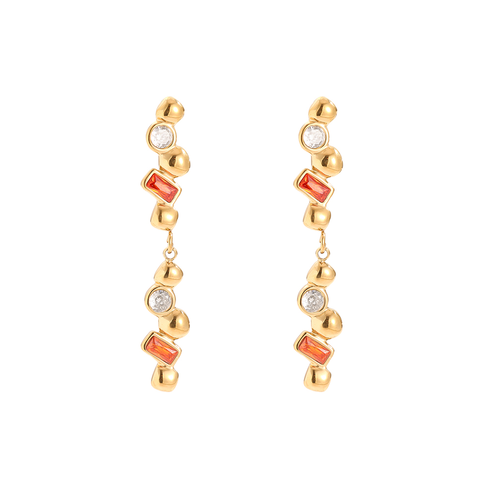 Stainless steel earrings 0.6*3.6cm Nice Diamond Long