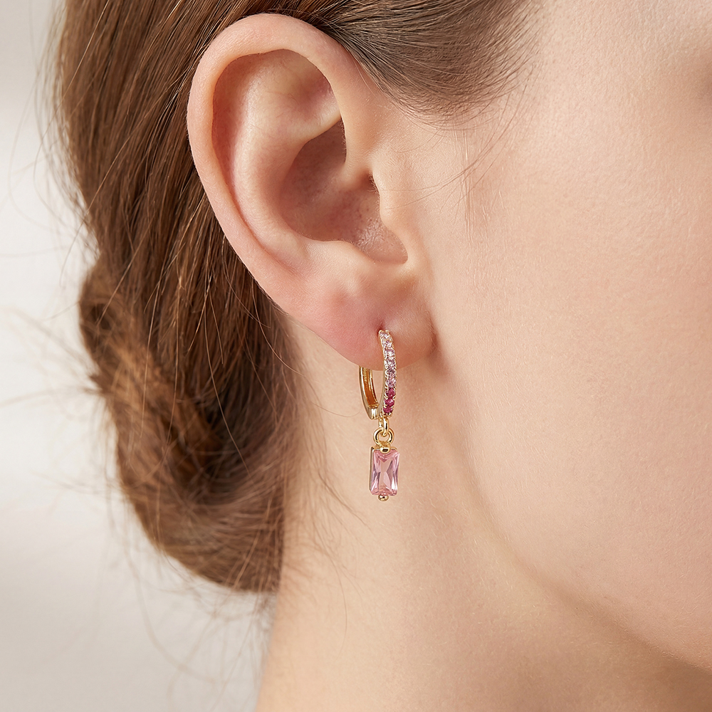 24mm Gold-plated Dakota Cube Earring 