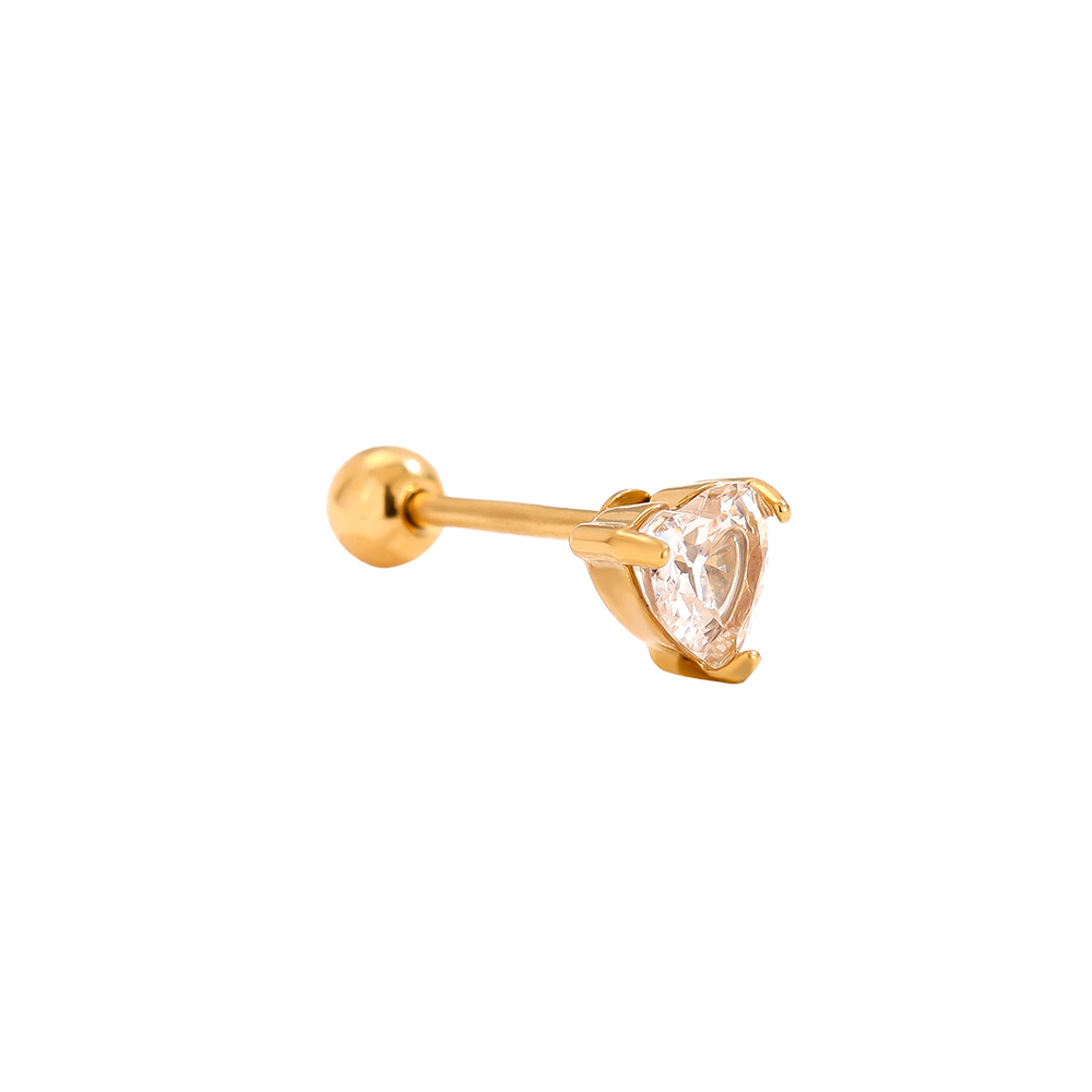 Stainless steel piercing 5mm Mini Diamond Heart