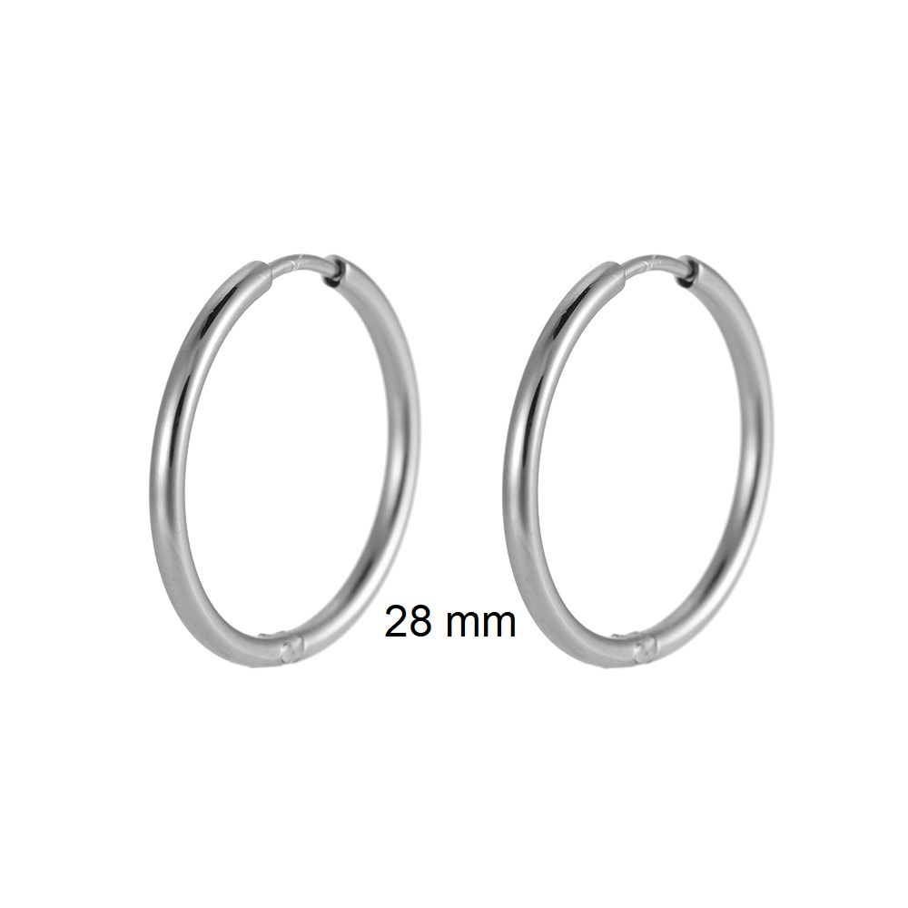 Stainless steel earrings Fine Hoop