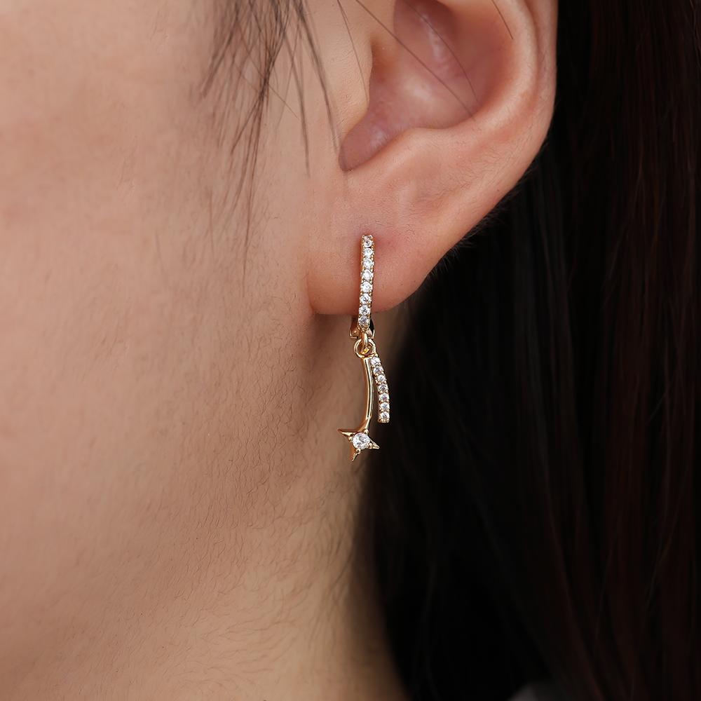 Diamond Meteor 2.0 Gold-plated earrings