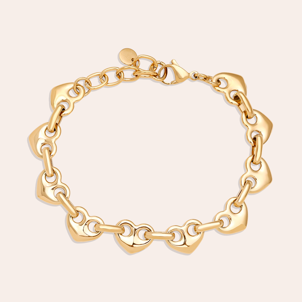 Stainless steel bracelet 17cm Heart Nose Chain