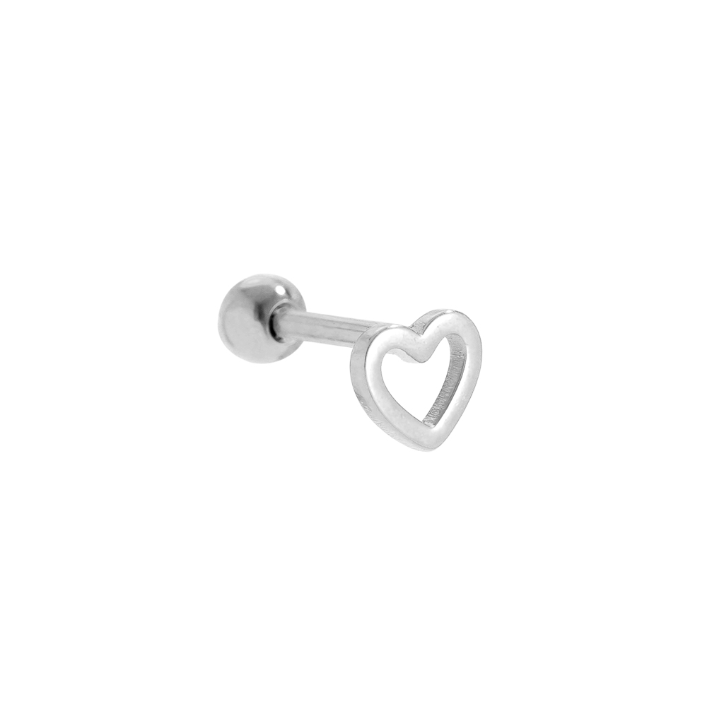 Stainless steel piercing 5mm mini hollow heart