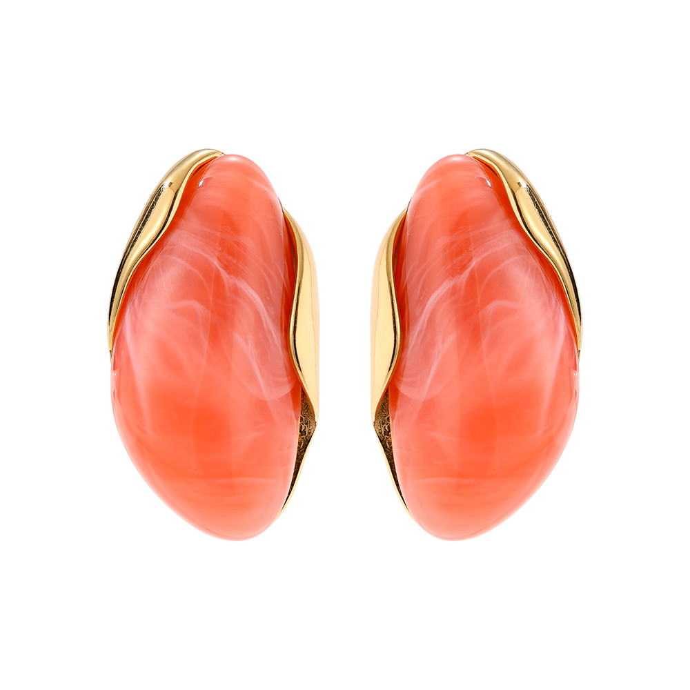 Stainless steel earrings 35mm Nice Resin