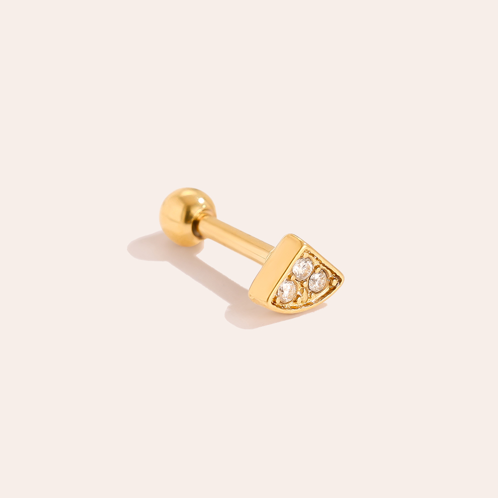 Stainless steel piercing 5mm Mini Diamond Triangle