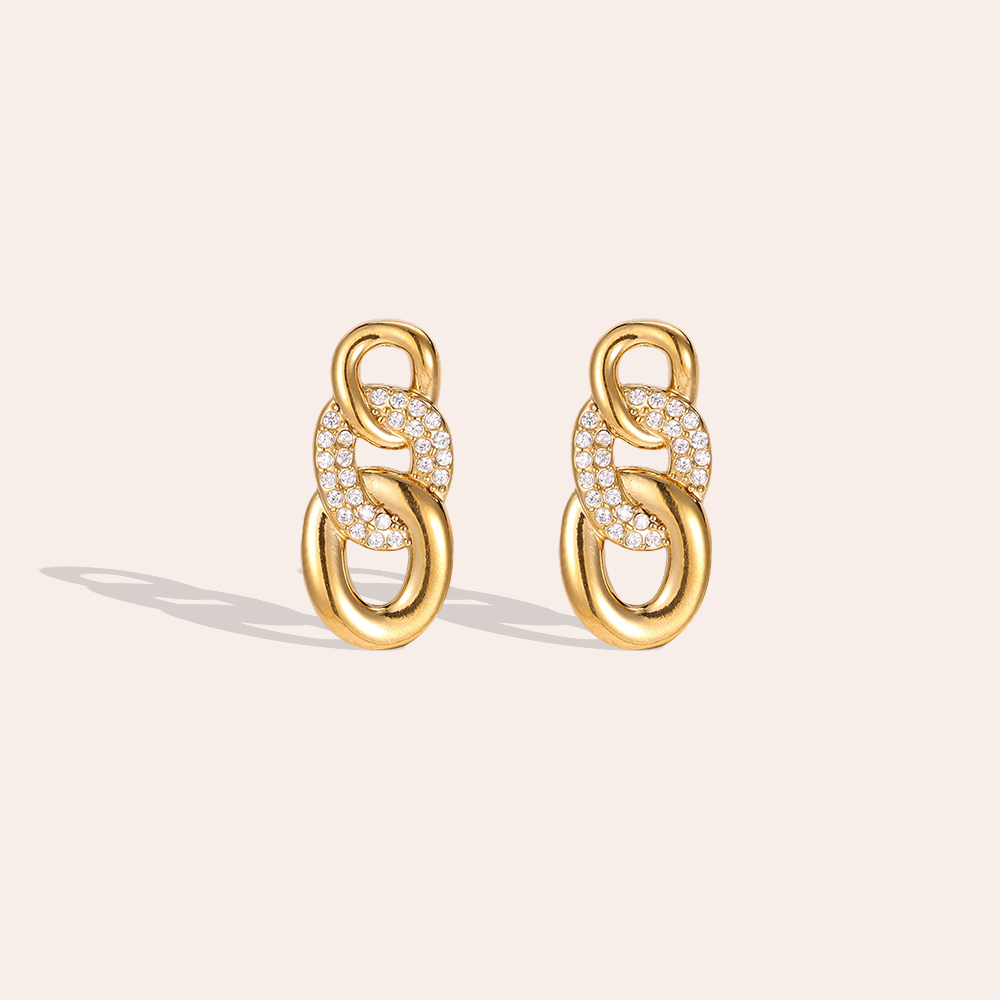 Stainless steel earrings, 20mm, various oval shapes