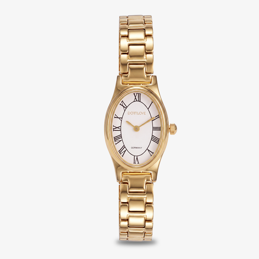 Stainless steel tonneau watch