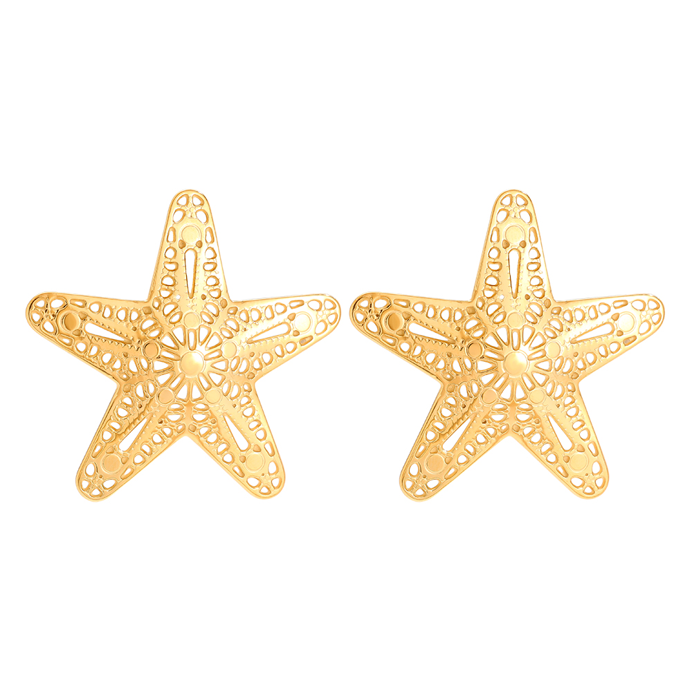 Stainless steel earrings 45mm Nice Sea Star