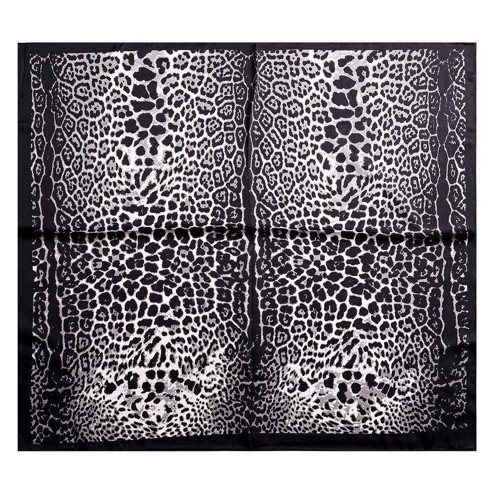 68*68cm Black Leopard Print Scarf