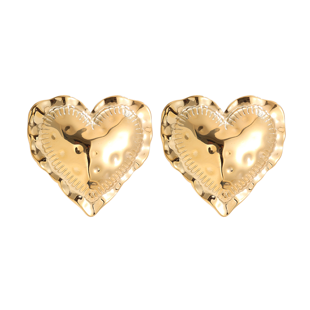Stainless steel earrings 4cm Great Heart