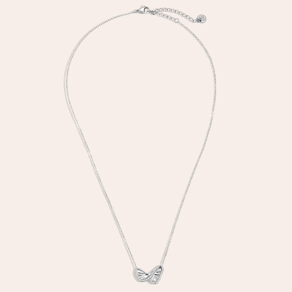 Stainless steel necklace 40cm Like Diamond Butterfly