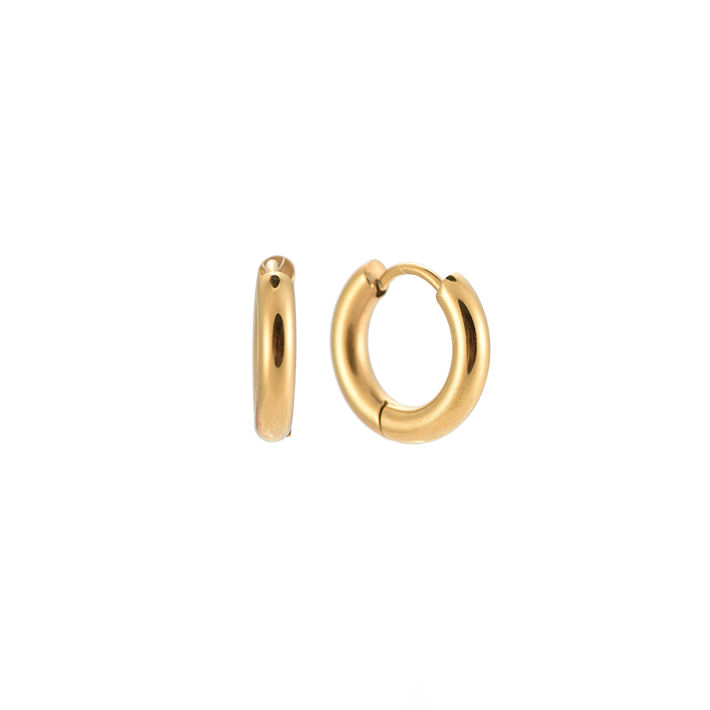 Stainless steel earrings 16mm Simple Hoop