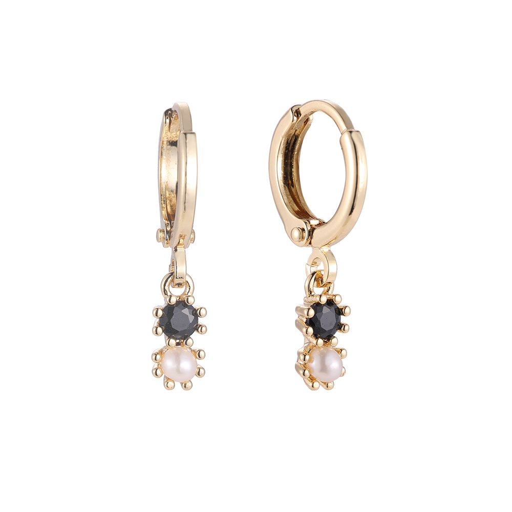 Gold-plated earrings Light &amp; Darkness