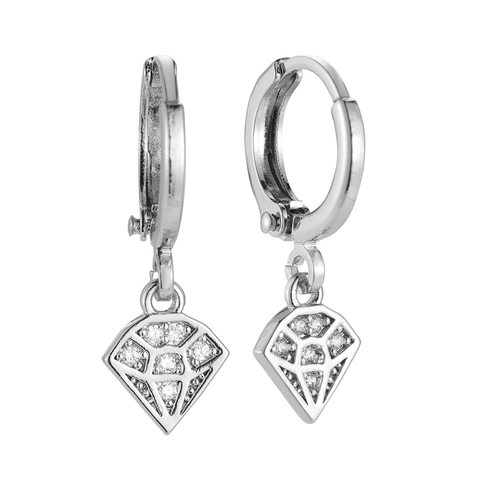 Gold-plated Diamond Wireframe Sparkle earrings