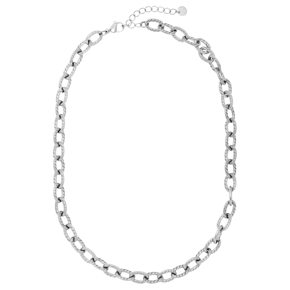 Stainless steel necklace 44cm Oval Chain
