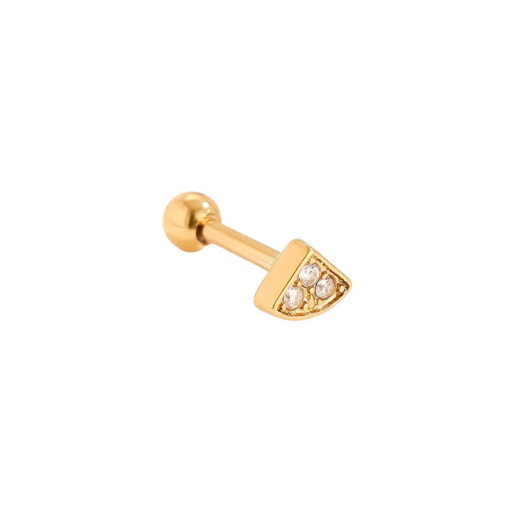 Stainless steel piercing 5mm Mini Diamond Triangle