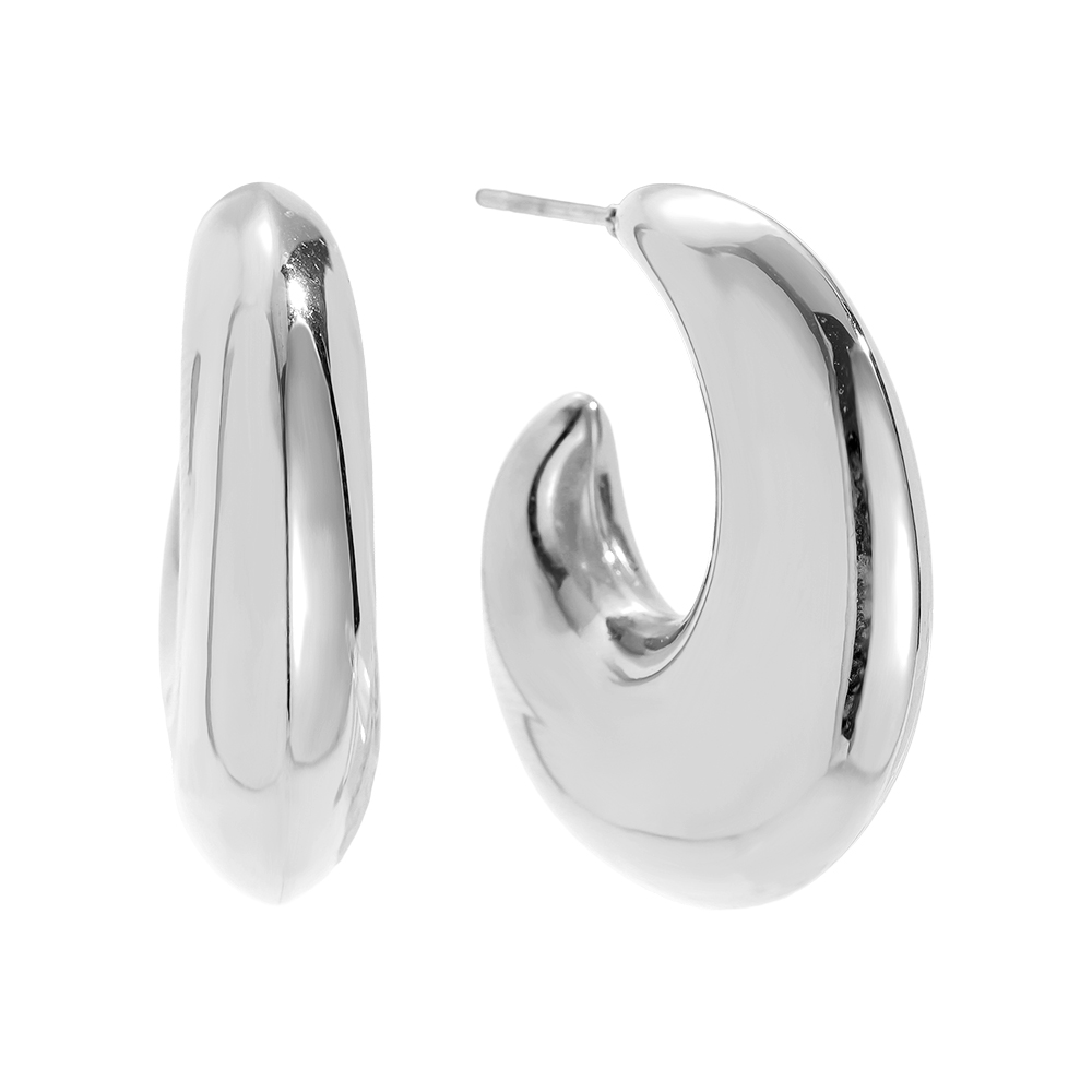 Stainless steel earrings 25mm Nice Egg Jack