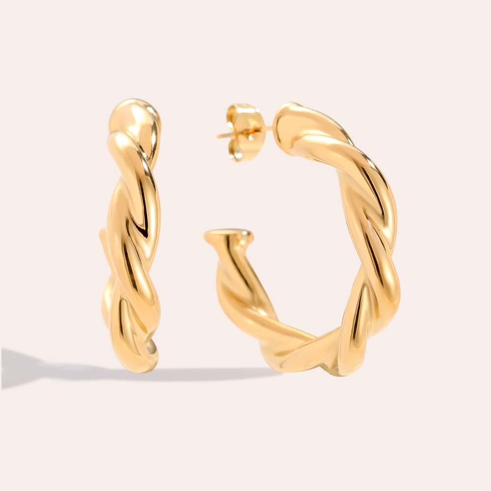 Stainless steel earrings 30mm Nice Circle
