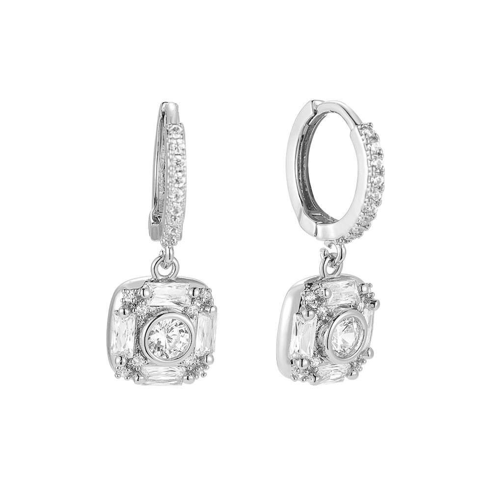 Gold-plated Diamond Mini Camera earrings