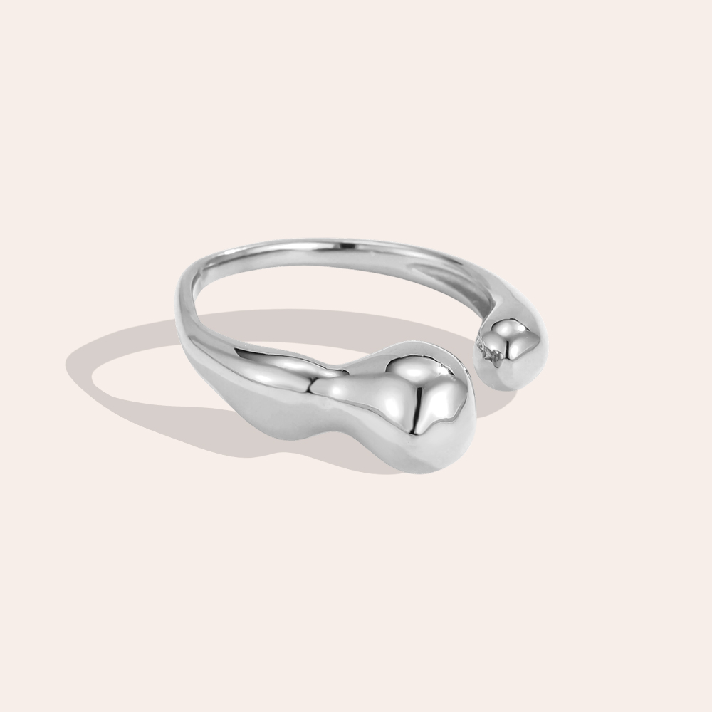 Stainless Steel Adjustable Bone-Shaped Ring