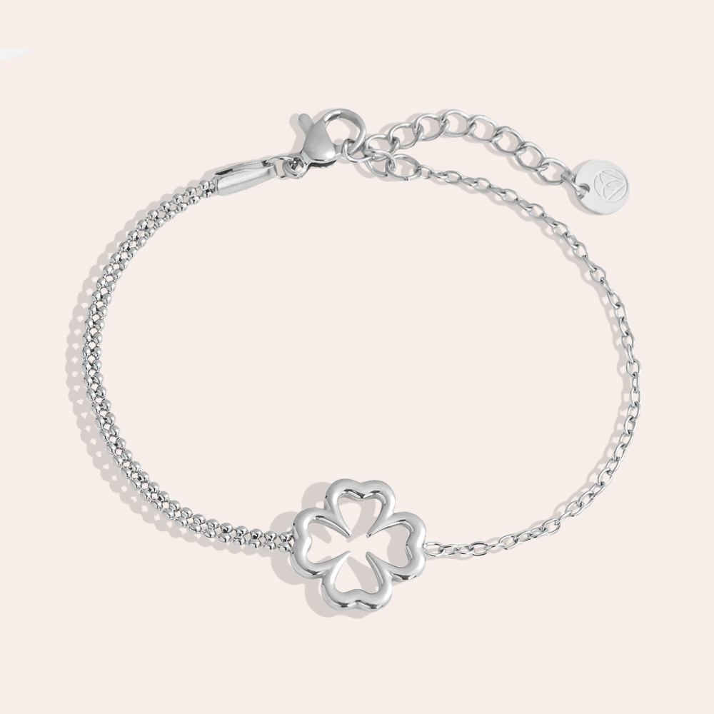 Stainless steel bracelet 16cm Plain flower