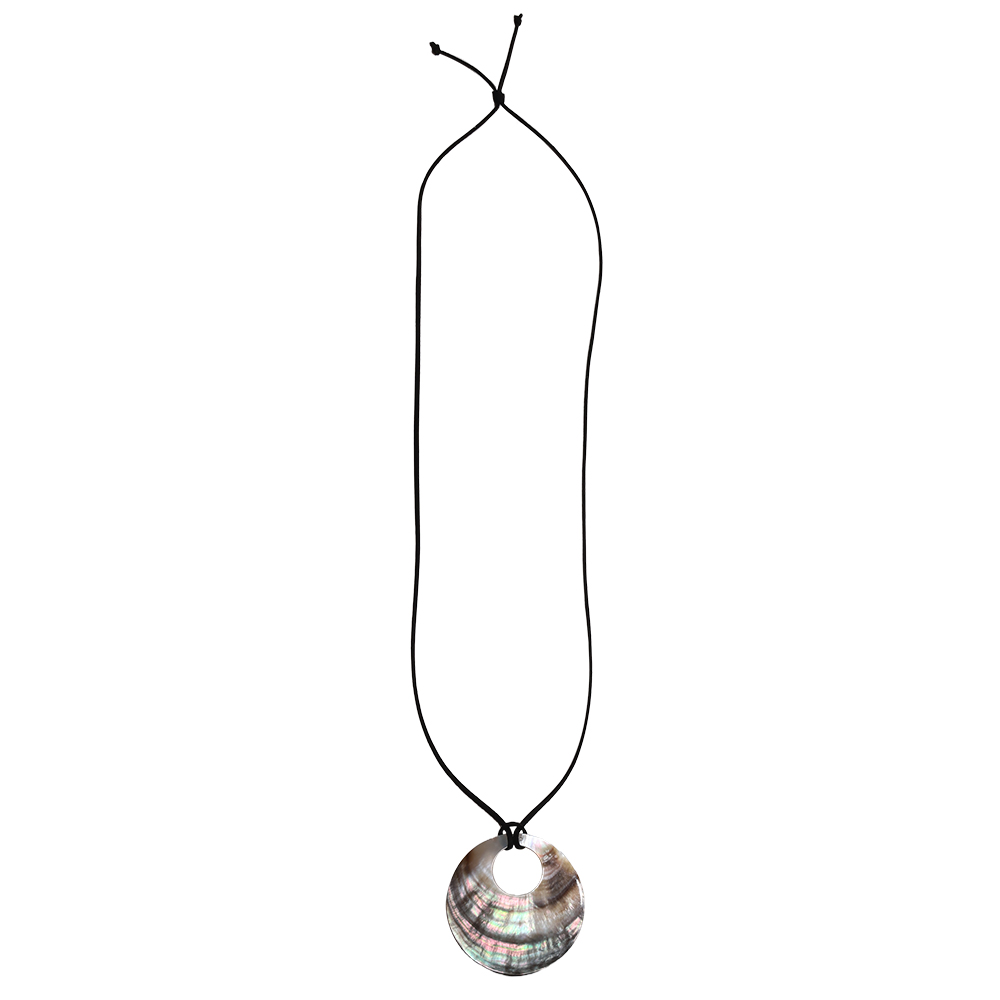 90cm mother-of-pearl large hole polyester cord necklace