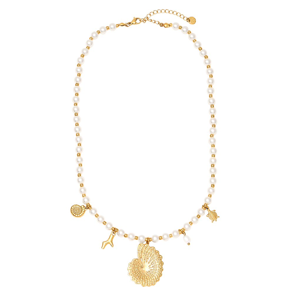 Stainless steel necklace 42cm Ocean Love In Pearl Chain