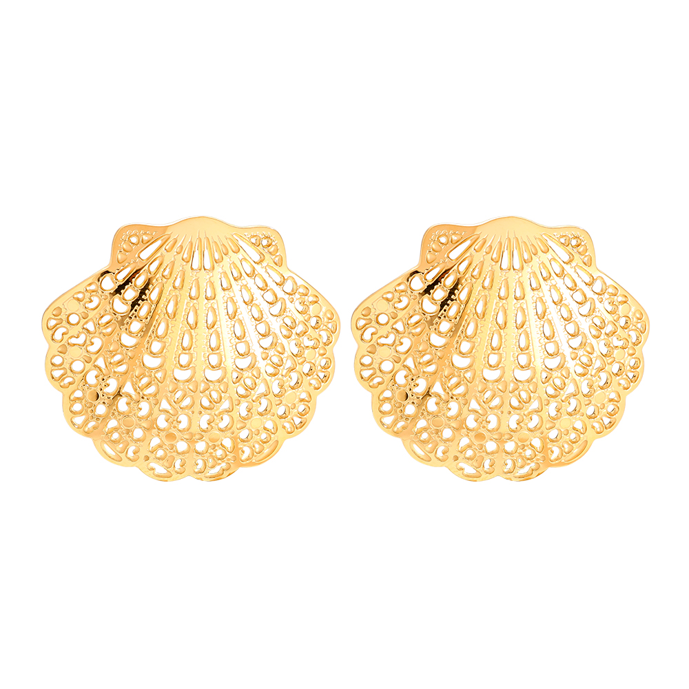 Stainless steel earrings 35mm Nice Shell