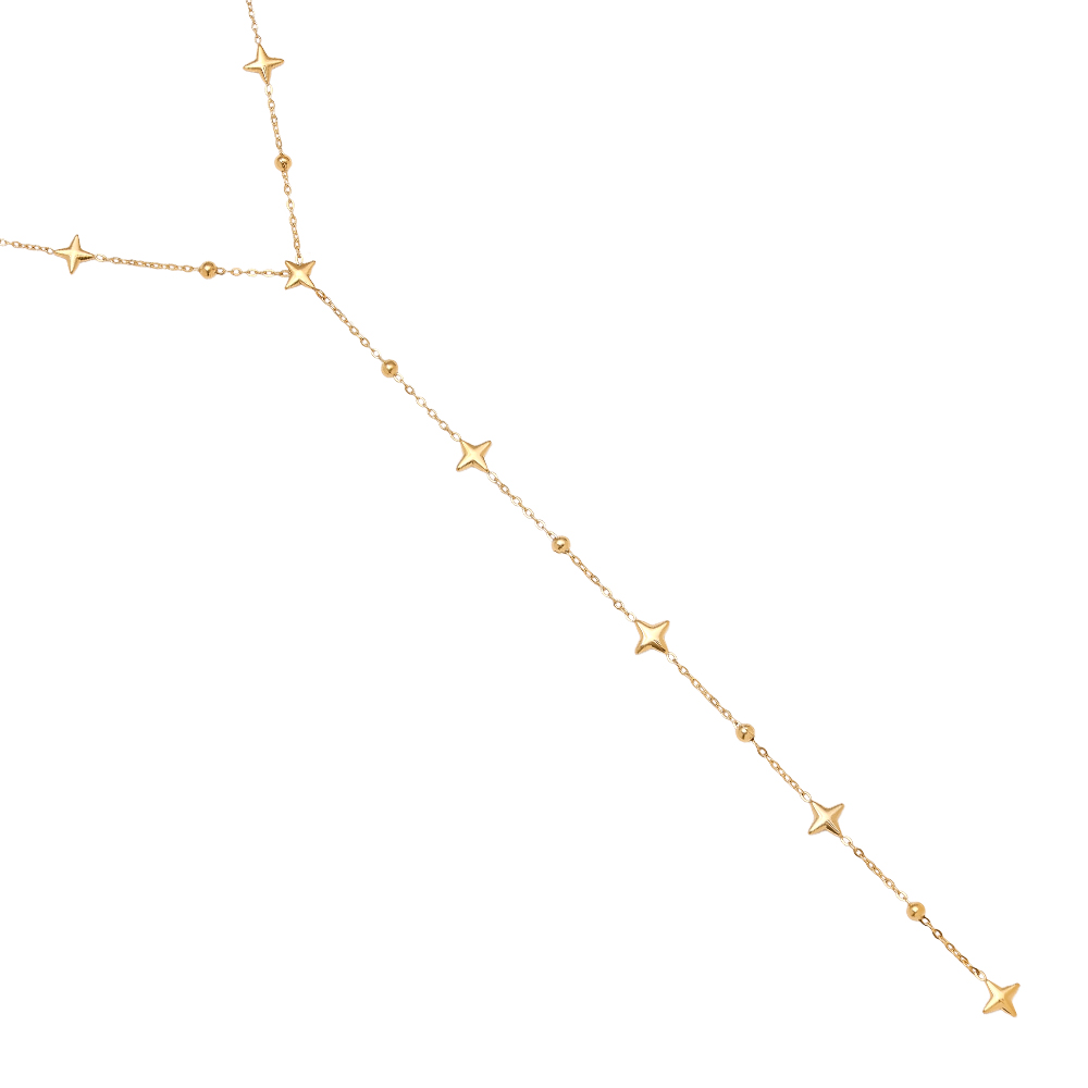 Stainless steel necklace 39cm Y Style Star