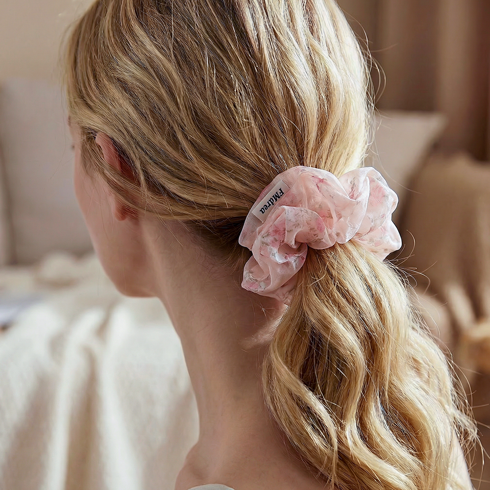 12*65mm flower scrunchie  