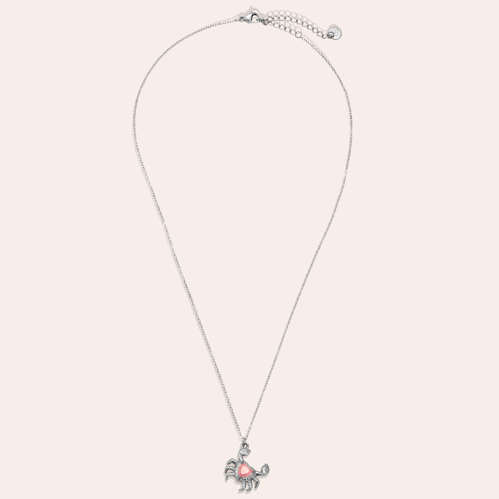 Stainless steel necklace 43cm Crab And Diamond