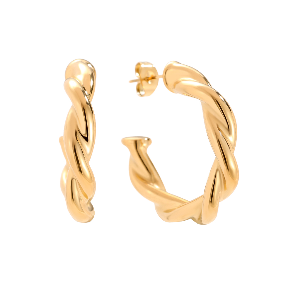 Stainless steel earrings 30mm Nice Circle