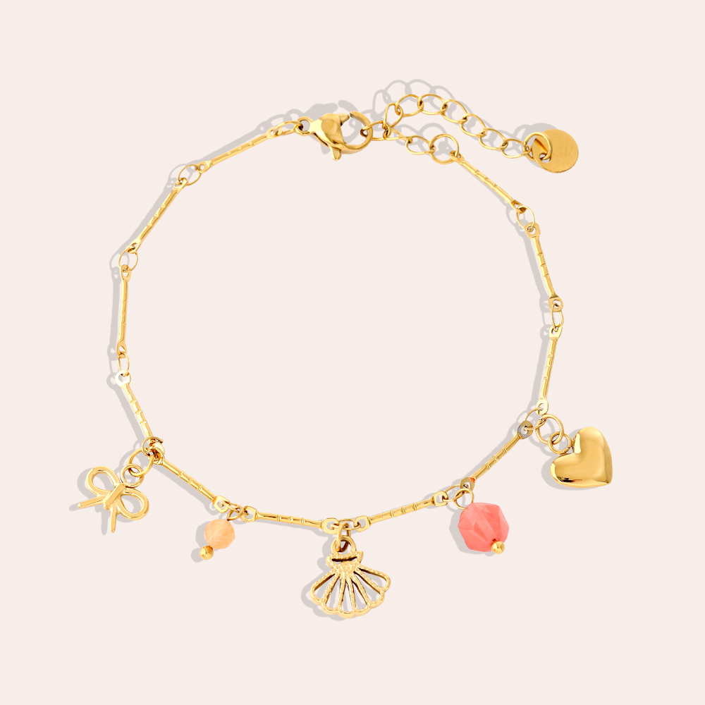 Stainless steel bracelet 17cm Many Sweet Charms