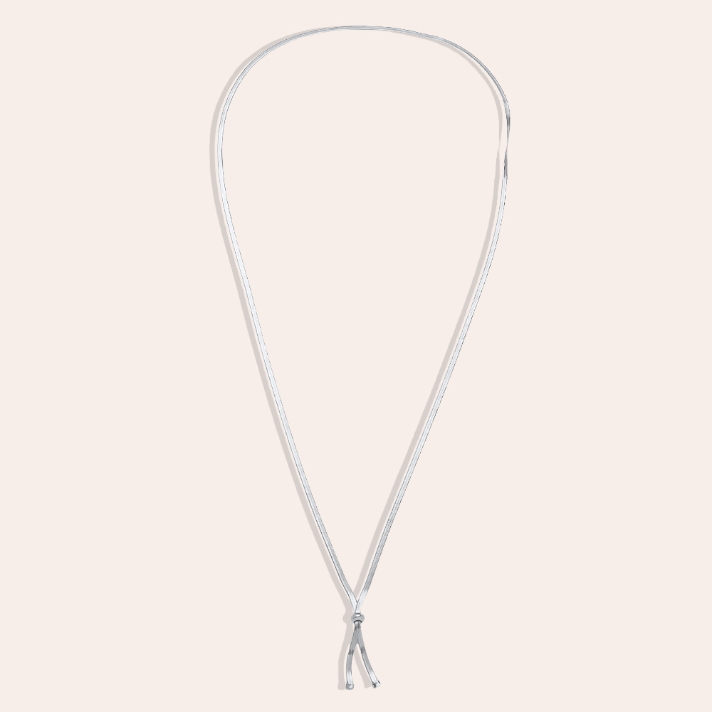 Stainless steel necklace, 49 cm, snakeskin-effect