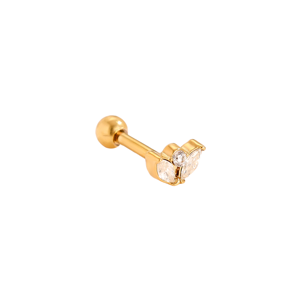 Stainless steel piercing 5mm Mini Diamond Crown