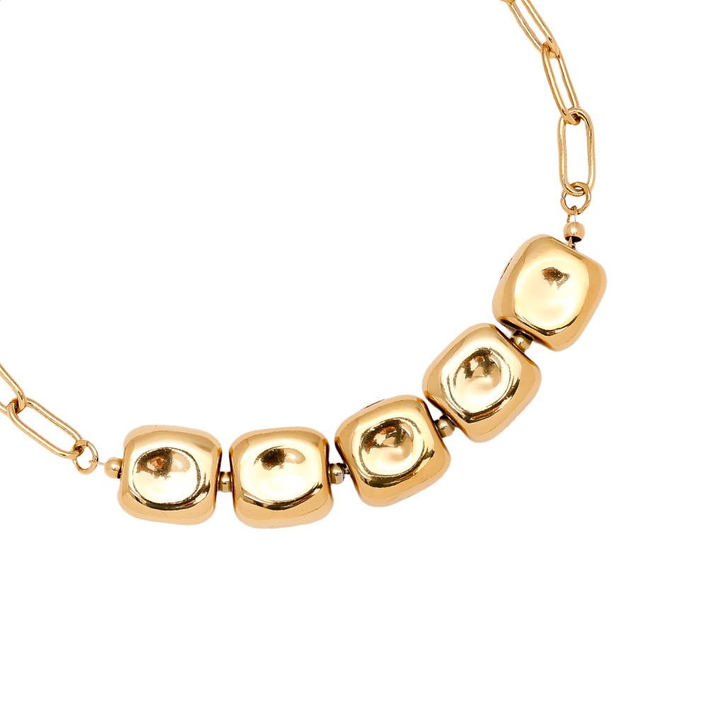 Stainless steel bracelet 17cm Cube Dot Chain