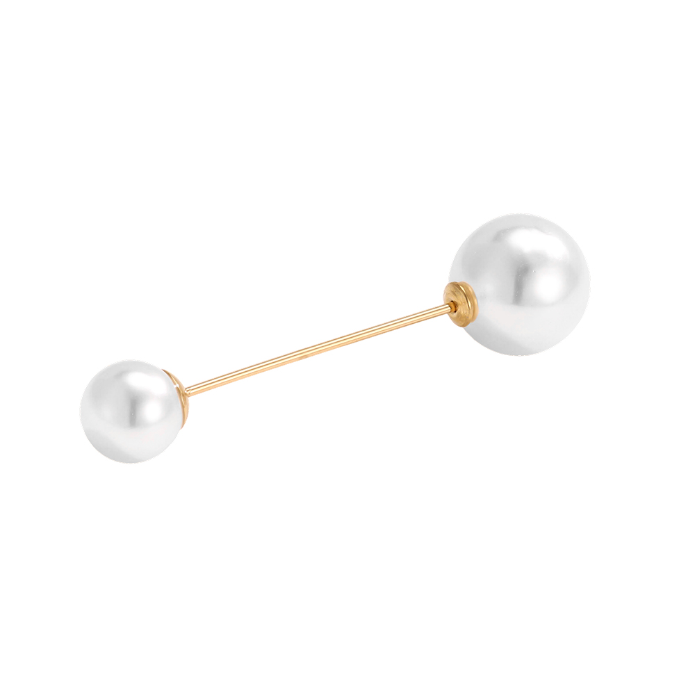 5.5 cm stainless steel pearl brooch  