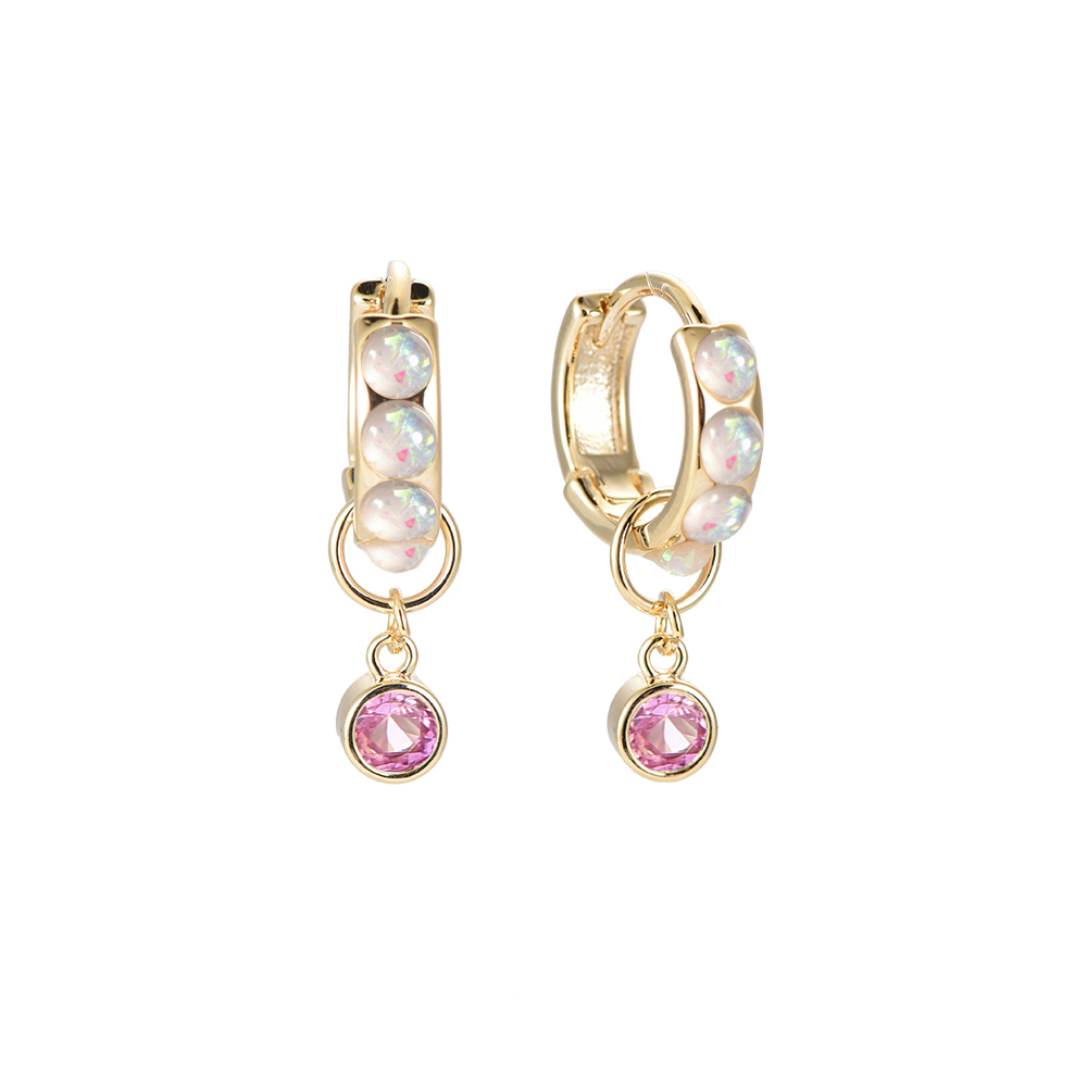 Opal Gloria gold-plated earrings