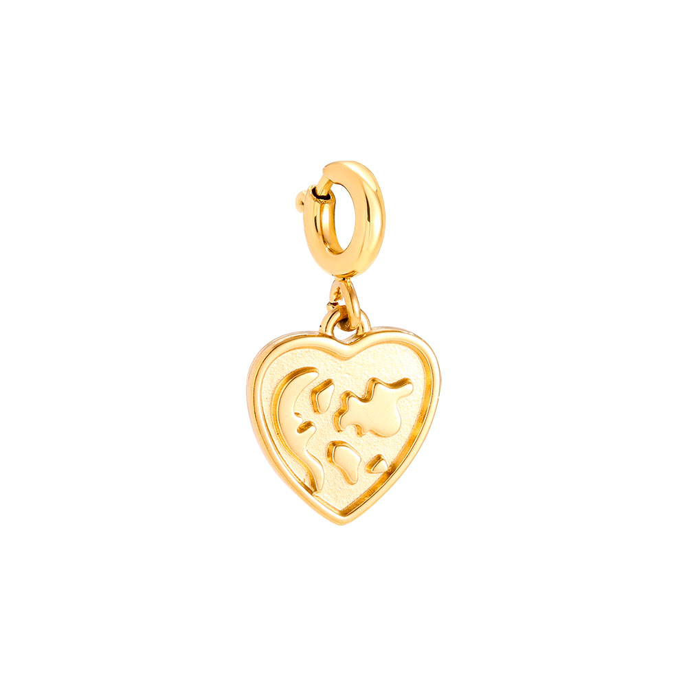 Stainless steel pendant 1cm Spring Clasp Nice Heart