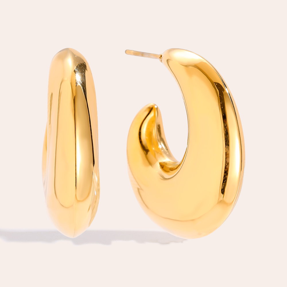 Stainless steel earrings 25mm Nice Egg Jack