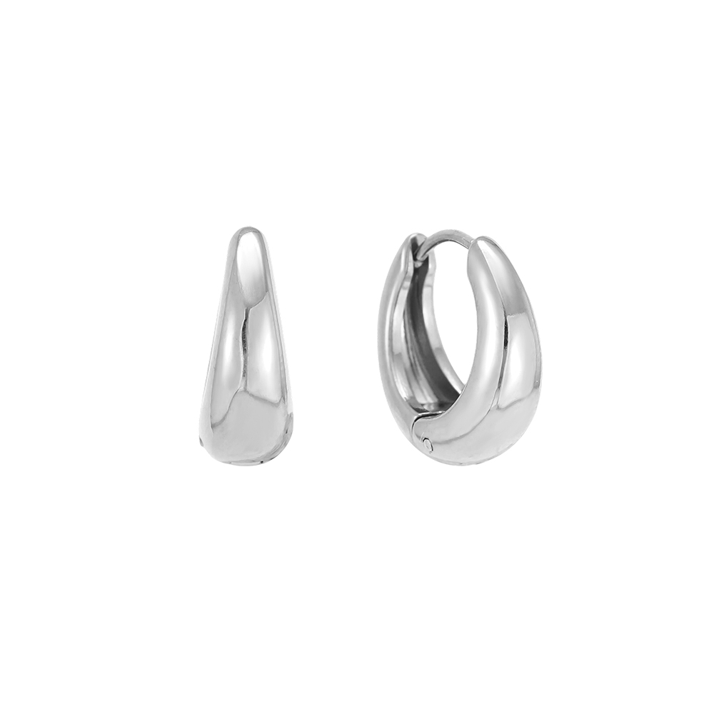 18mm classic stainless steel hoop earrings    