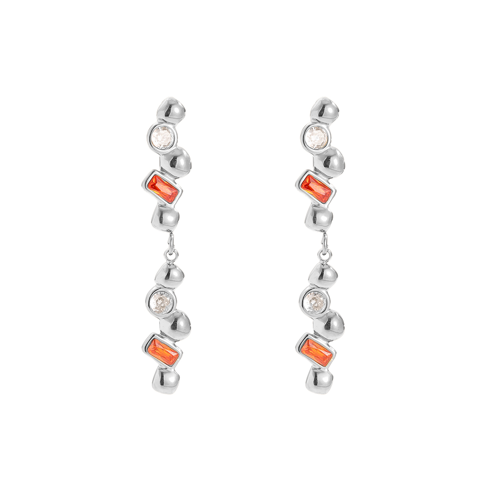 Stainless steel earrings 0.6*3.6cm Nice Diamond Long