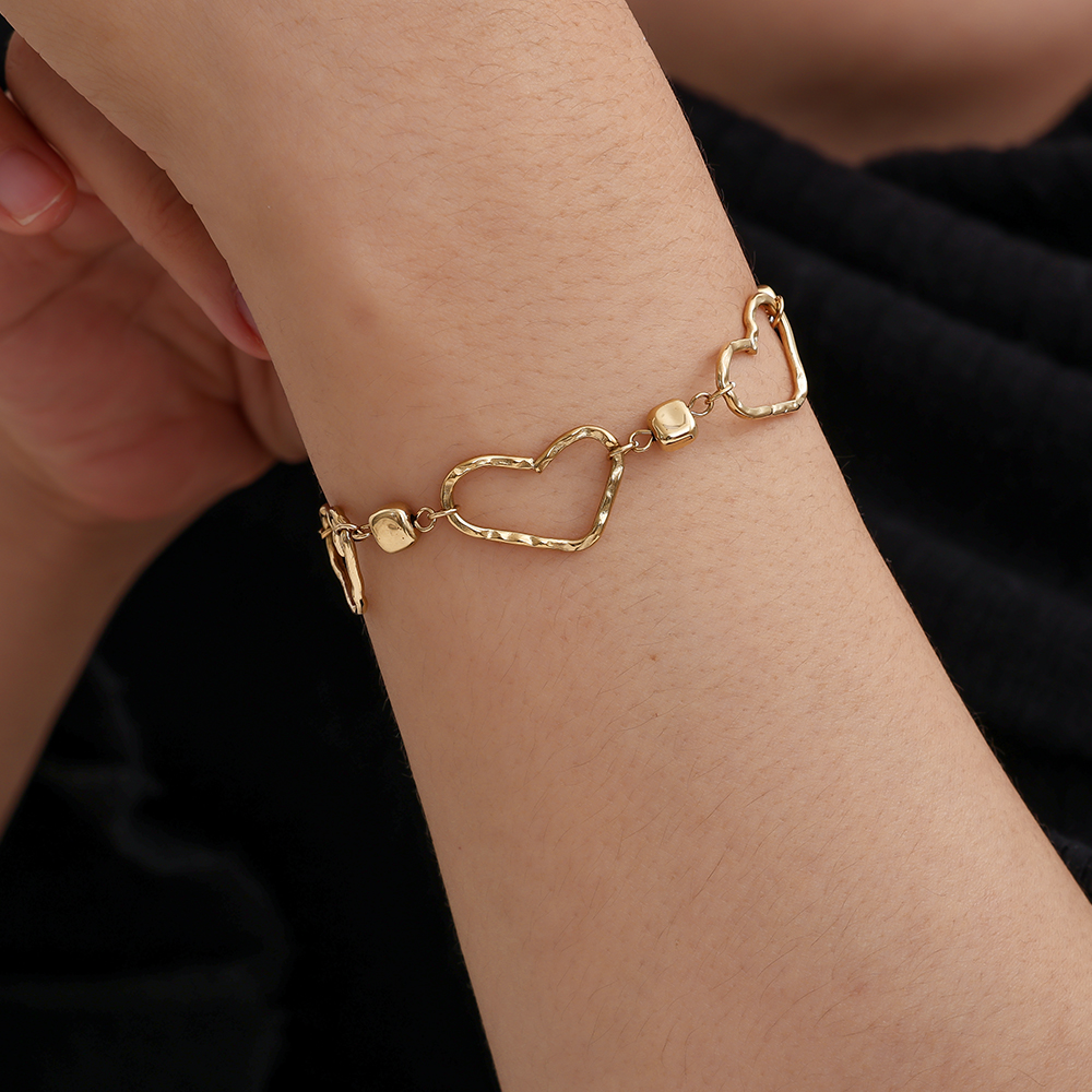 Stainless steel bracelet 17cm Cool Heart Chain