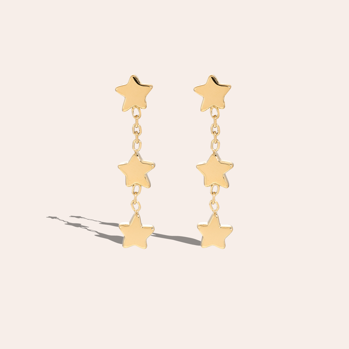 Chain Stars stainless steel earrings     