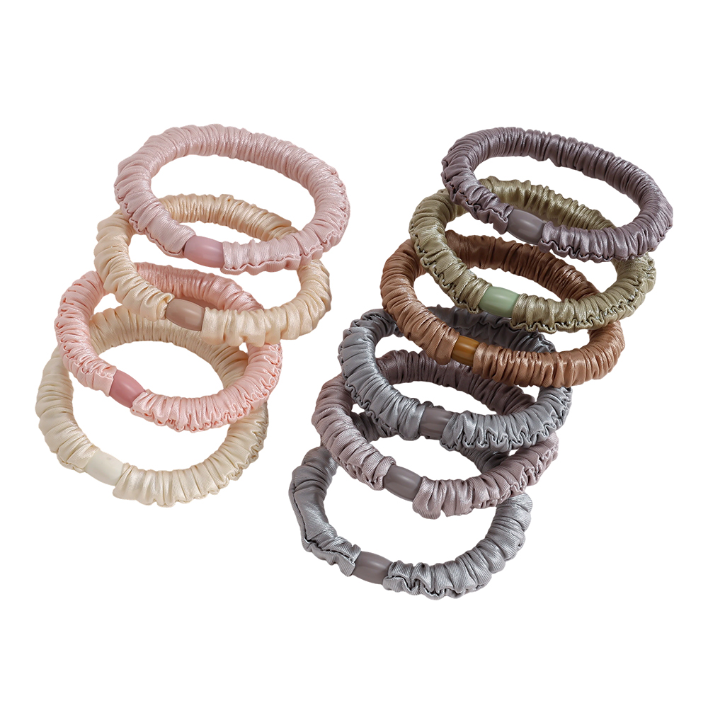 10 pcs. satin scrunchie set