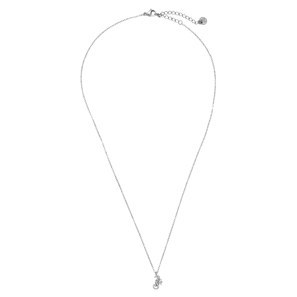 Stainless steel necklace 40cm Diamond Sea Horse