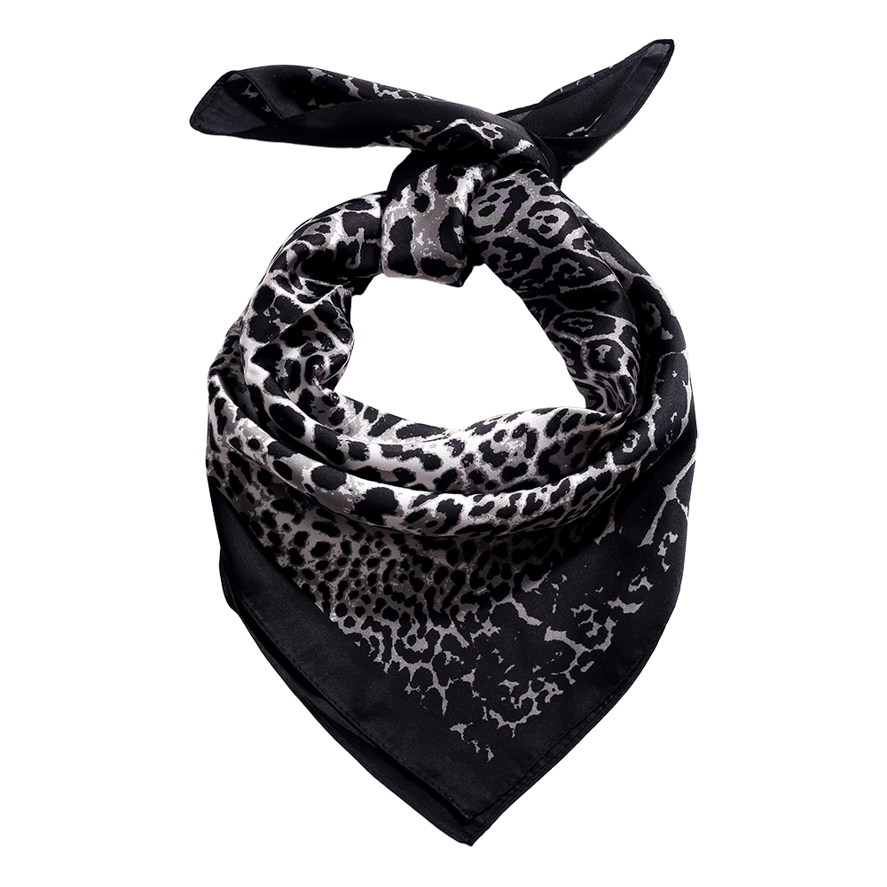68*68cm Black Leopard Print Scarf
