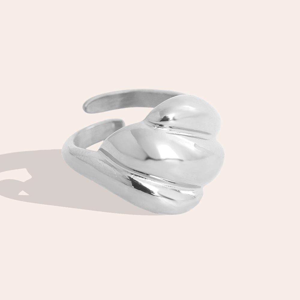 Stainless steel ring Adjustable three strong lines