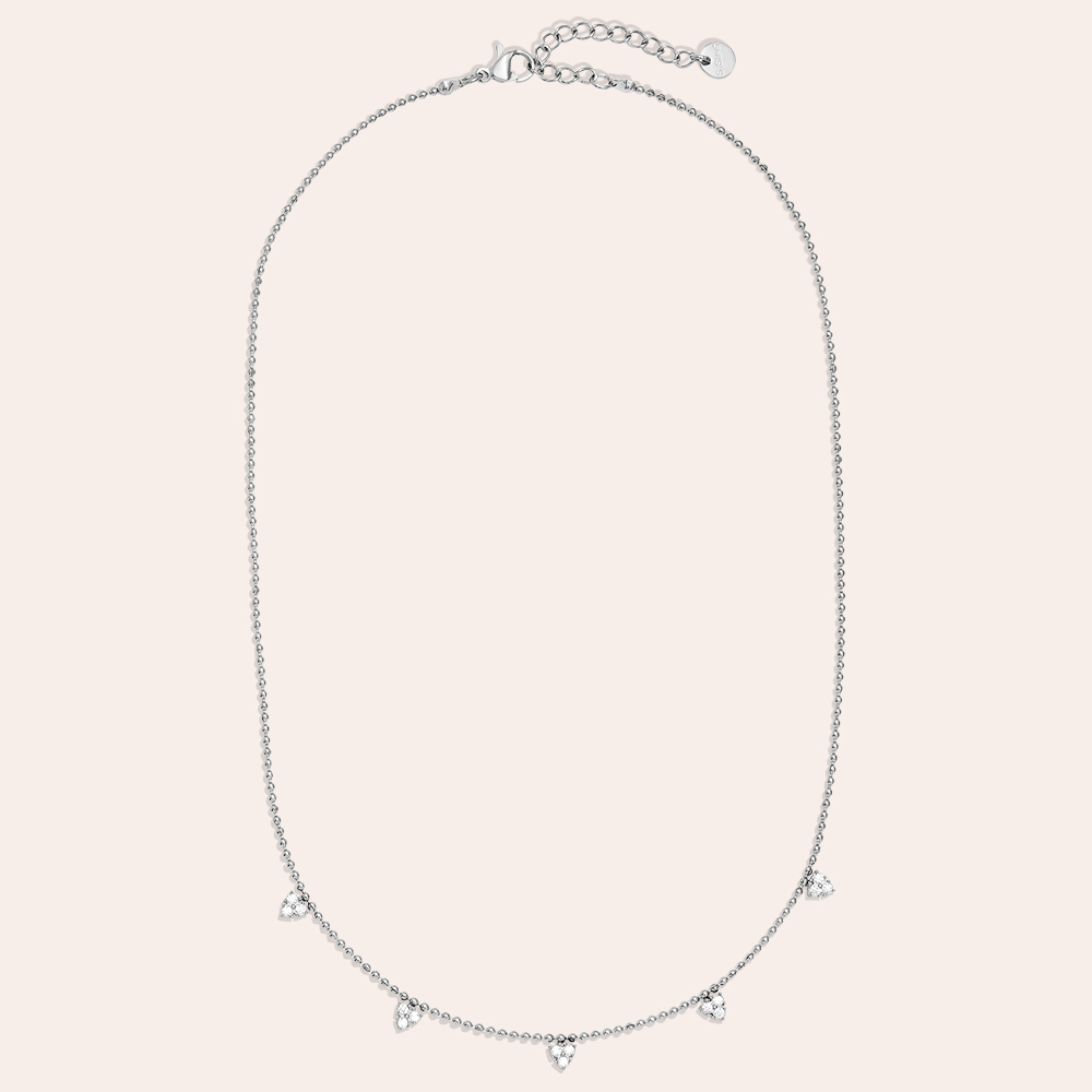 Stainless steel necklace 39cm Diamond Dots