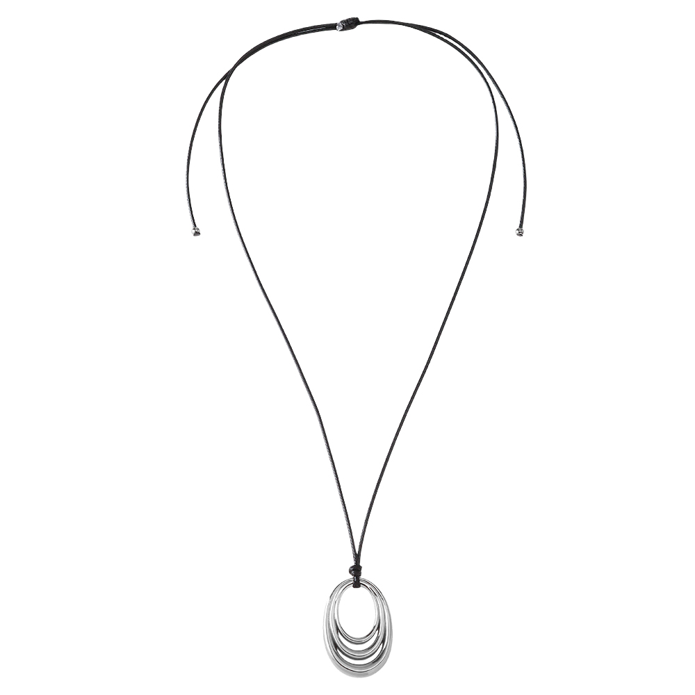 Stainless steel necklace 90cm multilayer circle
